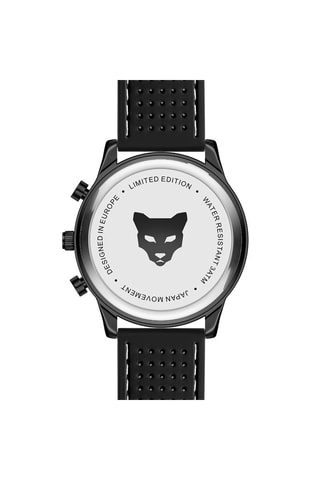 Montre à quartz en silicone London - Chronographe - Noir