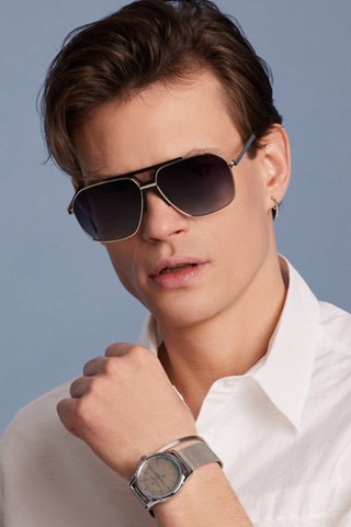 Lunettes de soleil polarisées mixte Urban Dandy - Catégorie 3 - Gris et doré