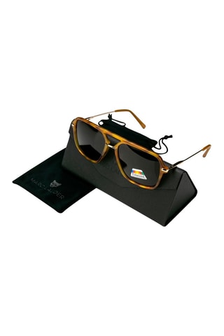Lunettes de soleil polarisées mixte - Catégorie 3 - Marc Lauder - Jaune et marron