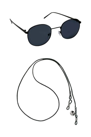 Lunettes de soleil polarisées et chaîne mixte - Catégorie 3 - Noir