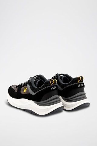 Nubuck Platform Sneakers - Zwart