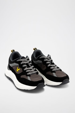 Nubuck Platform Sneakers - Zwart