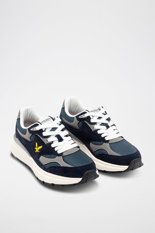 Leren Platform Sneakers - Blauw