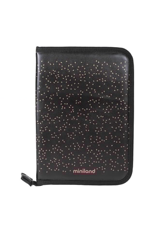 Etui pour carnet de santé Deluxe - Noir et rose