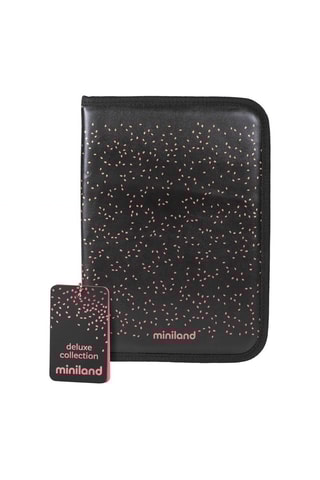 Etui pour carnet de santé Deluxe - Noir et rose