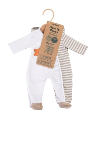 Vêtements poupée - 
Dès 3 ans - Blanc et beige