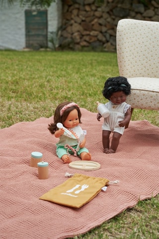 Service en bois pour poupée - 7 pièces - Dès 3 ans