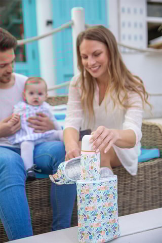 Sac isotherme Mediterranean - 
Blanc et bleu - 700 ml