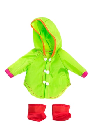 Imperméable à capuche et bottes de pluie pour poupée - Jaune - Dès 3 ans