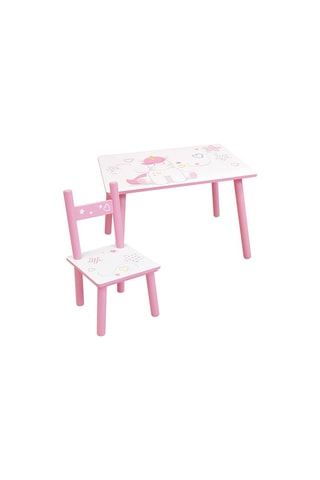 Table et chaise Licorne - 61 x 41,5 x 42/31 x 49,5 x 31,5 cm