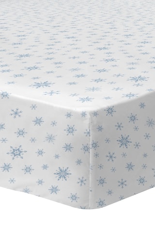 Drap-housse La Reine des Neiges 2 Disney - Bleu et blanc