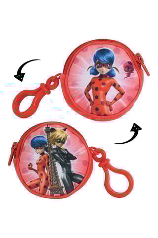 Porte-monnaie Ladybug et Chat noir Miraculous - Rouge