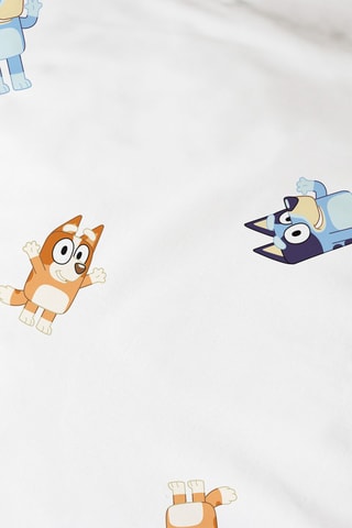 Parure de couette Bandit et Chili Bluey - Blanc et ciel