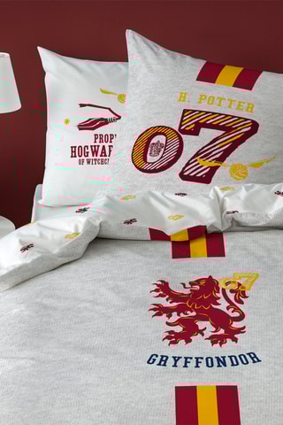 Parure de couette Harry Potter en coton 115 fils/cm² - Gris