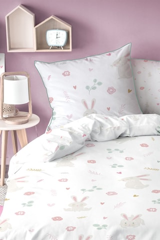 Parure de couette en coton Petit Lapin - Blanc