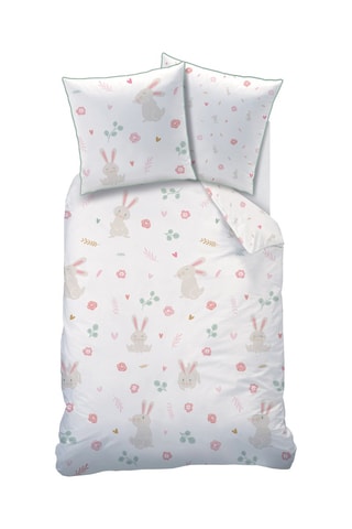 Parure de couette en coton Petit Lapin - Blanc