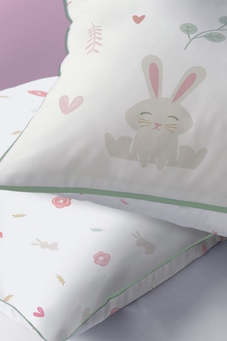 Parure de couette en coton Petit Lapin - Blanc