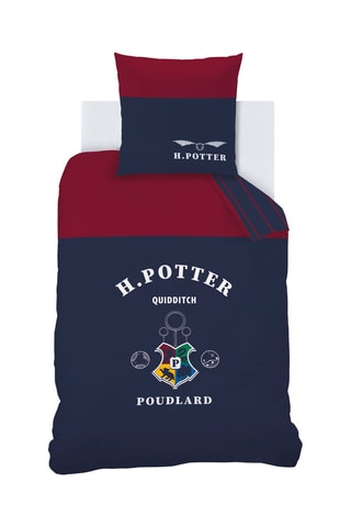Parure de couette Harry Potter - Bleu marine et bordeaux