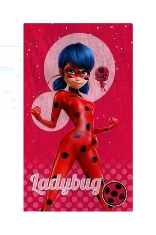 Drap de plage Ladybug Miraculous Supergirl - Rose - 70 x 120 cm