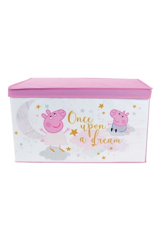 Coffre à jouets pliable Peppa Pig - 56,5 x 36 x 31 cm - Rose et blanc