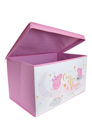 Coffre à jouets pliable Peppa Pig - 56,5 x 36 x 31 cm - Rose et blanc