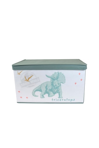 Coffre à jouets pliable Jurassic World - 56,5 x 36 x 31 cm - Gris et blanc