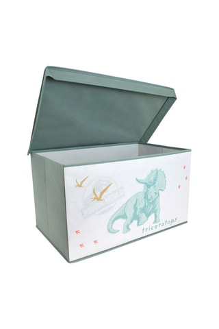 Coffre à jouets pliable Jurassic World - 56,5 x 36 x 31 cm - Gris et blanc