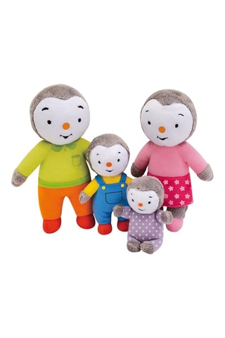 4 peluches La Famille de T’choupi