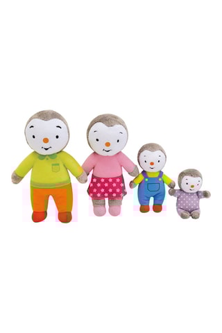 4 peluches La Famille de T’choupi
