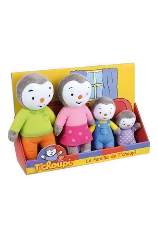 4 peluches La Famille de T’choupi