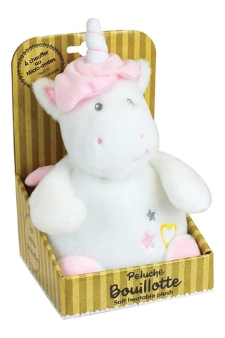 Peluche bouillotte licorne