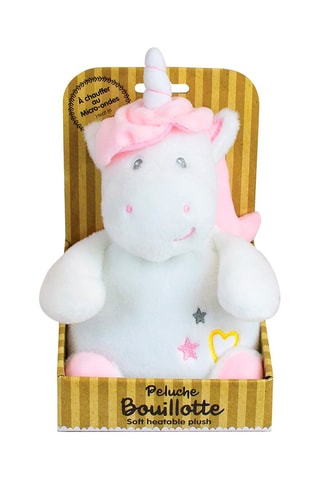 Peluche bouillotte licorne