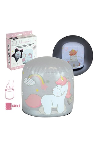 Lanterne gonflable LED Licorne - Gris