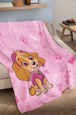 Plaid Stella Pat' Patrouille - Rose - 125 x 150 cm