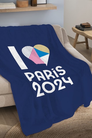 Plaid Paris 2024 - Bleu marine - 125 x 150 cm