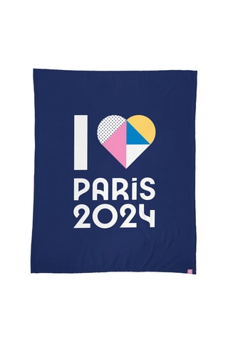 Plaid Paris 2024 - Bleu marine - 125 x 150 cm