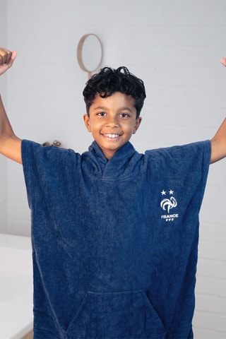 Poncho de bain FFF - Bleu