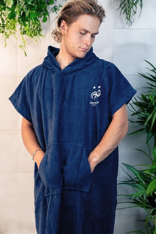 Poncho de bain FFF - Bleu