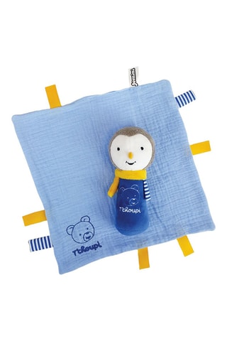 Doudou T’Choupi Baby couinette hochet et Carre gaze - Dès la naissance