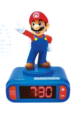 Réveil Mario Dès 4 ans - Bleu et rouge