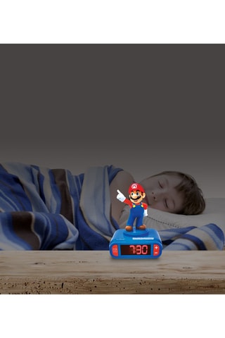 Réveil Mario Dès 4 ans - Bleu et rouge