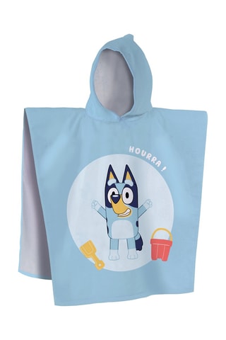 Cape de bain Bluey Hourra - 60 x 120 cm - Bleu