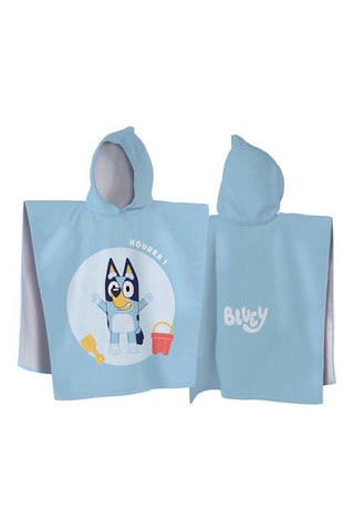 Cape de bain Bluey Hourra - 60 x 120 cm - Bleu