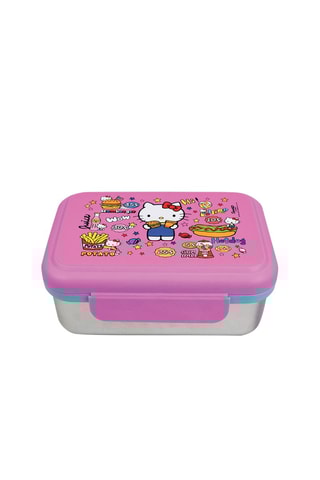 Boite à goûter Hello Kitty Sanrio - Rose - 6,5 x 17 x 13,5 cm