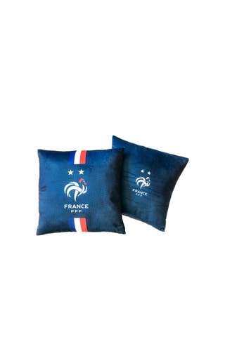 Coussin Fédération Française Football - Bleu - 40 x 40 cm