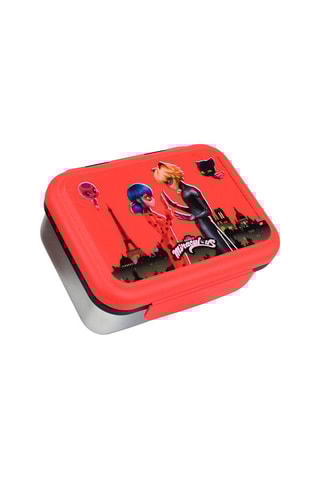 Boîte à goûter en acier inoxydable Ladybug Miraculous - 17 x 7 x 13,5 cm