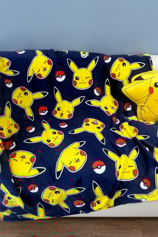 Plaid Cuddle Pokémon Pika Pika - Bleu marine