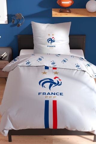 Parure de couette réversible FFF Classic - Blanc