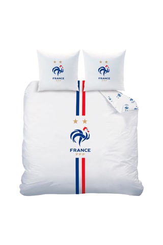 Parure de couette réversible FFF Classic - Blanc