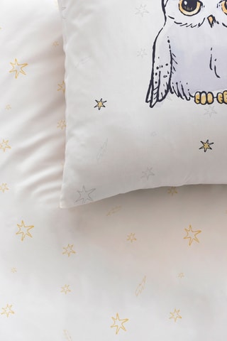 Parure de couette réversible Harry Potter WB Owl - Blanc